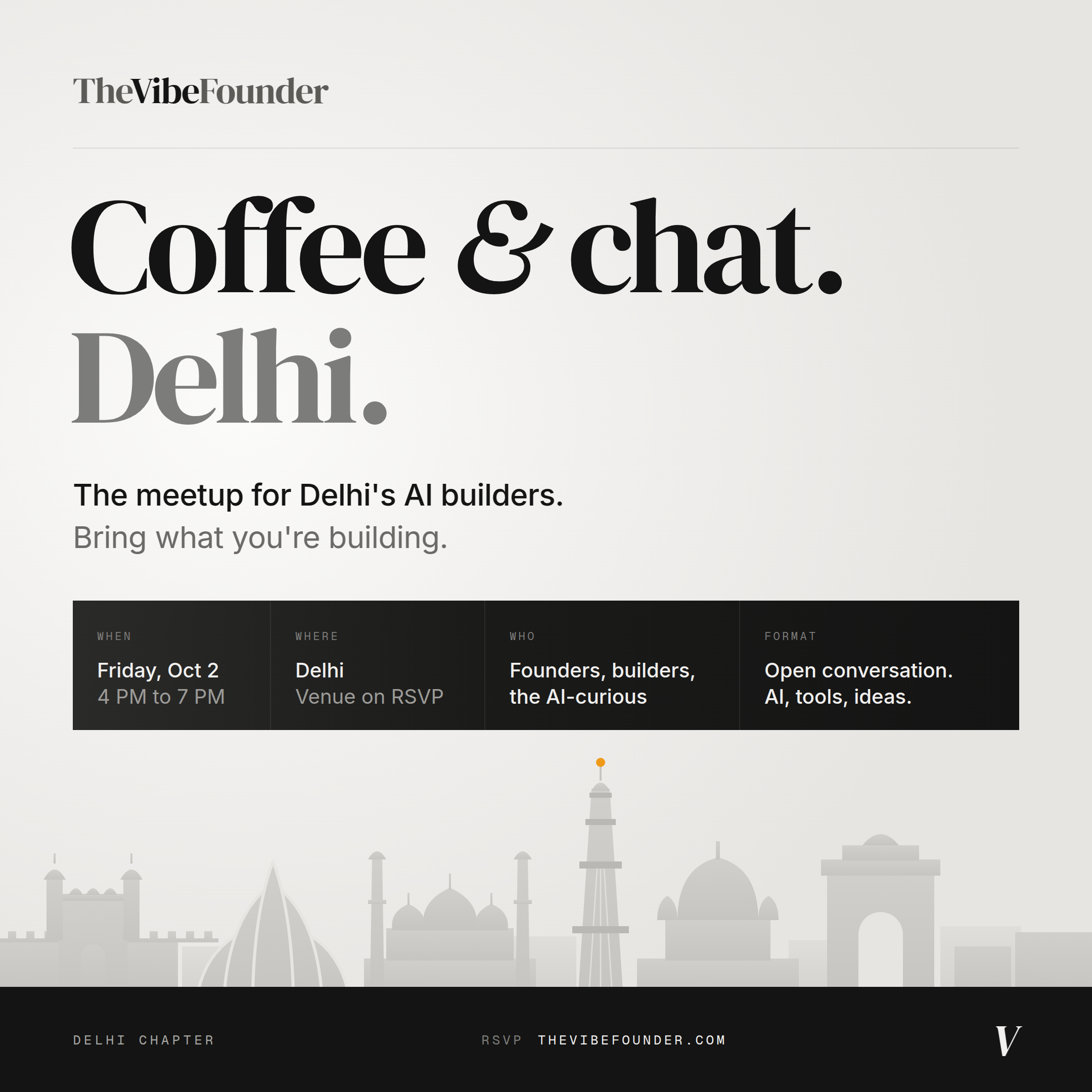 Coffee & Chat with TheVibeFounder | Delhi