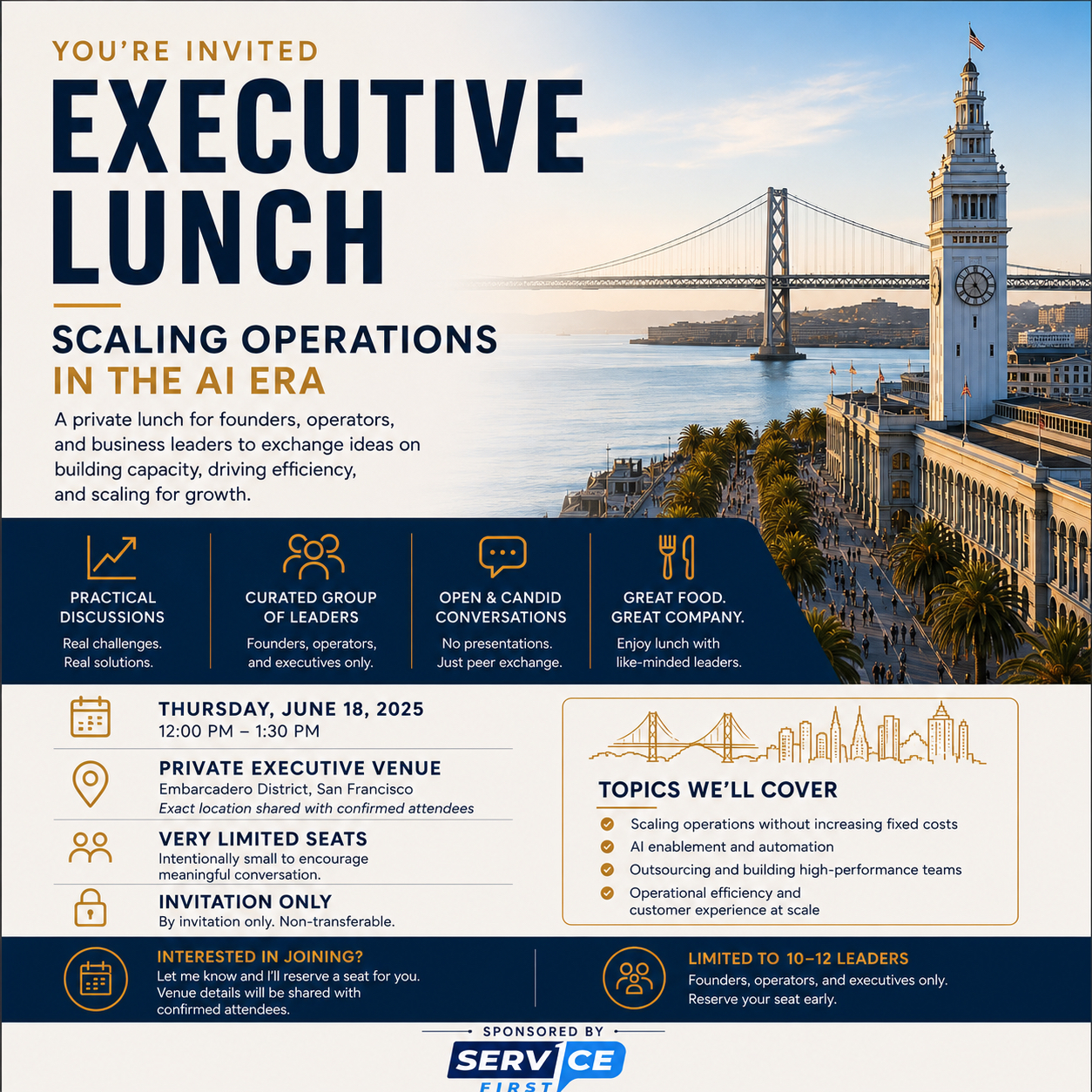 Cover art for #Executive Lunch: Scaling Operations in the AI Era — Embarcadero