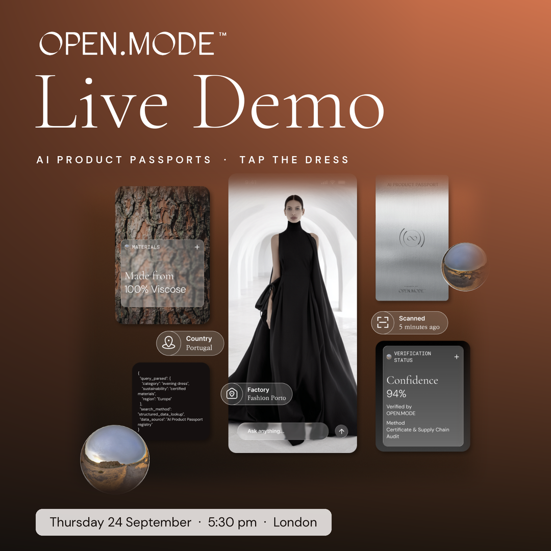 AI PRODUCT PASSPORTS POWERED BY OPEN.MODE | LIVE DEMO