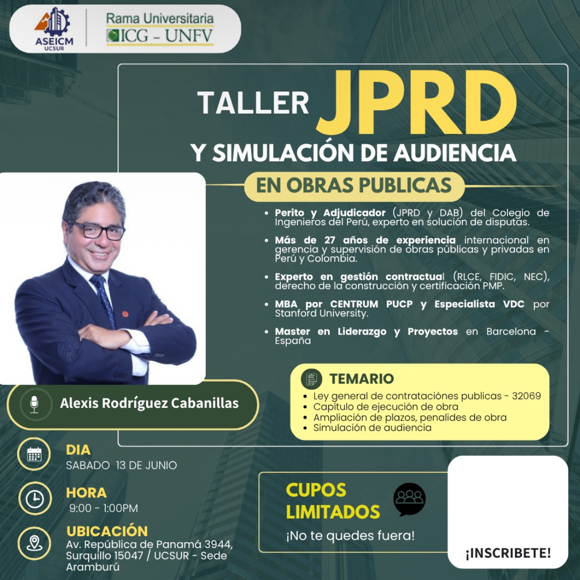 Taller JPRD y simulación de audiencia en obras publicas