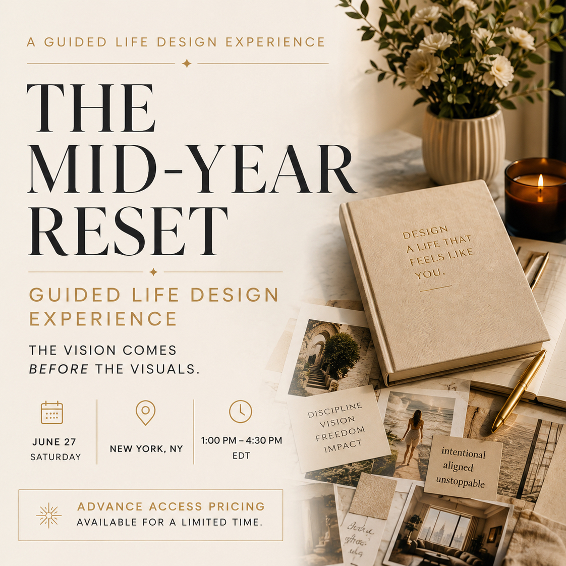 Cover art for #Mid-Year Reset: Life Design Workshop Experience — 134 W 29th St 2nd fl