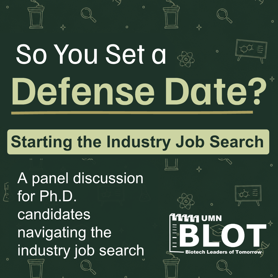 So You Set a Defense Date?: Starting the Industry Job Search