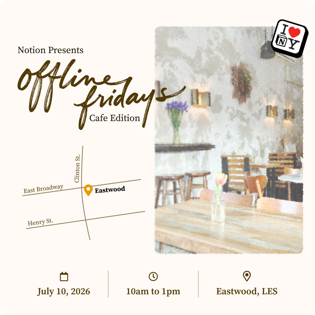 Notion Offline Fridays Cafe