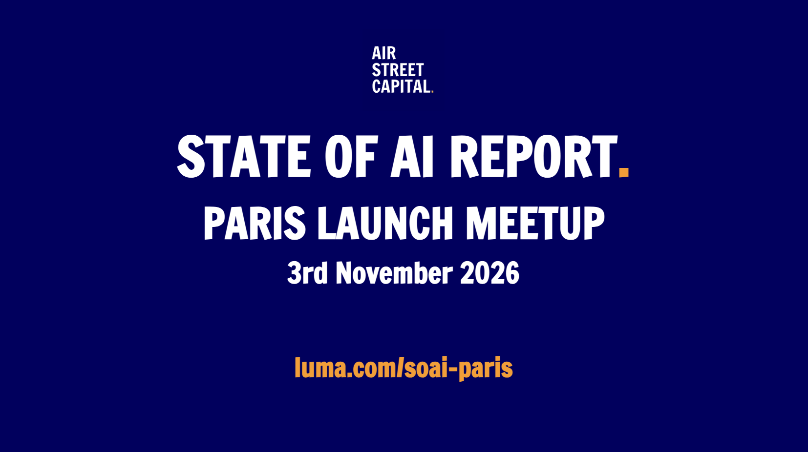 State of AI 2026 - Paris launch event
