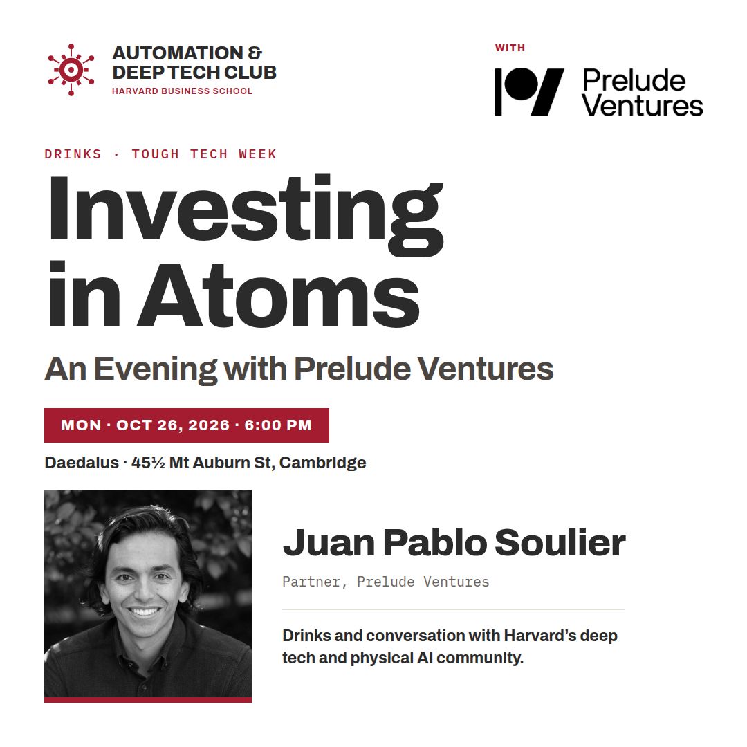 Investing in Atoms: An Evening with Prelude Ventures