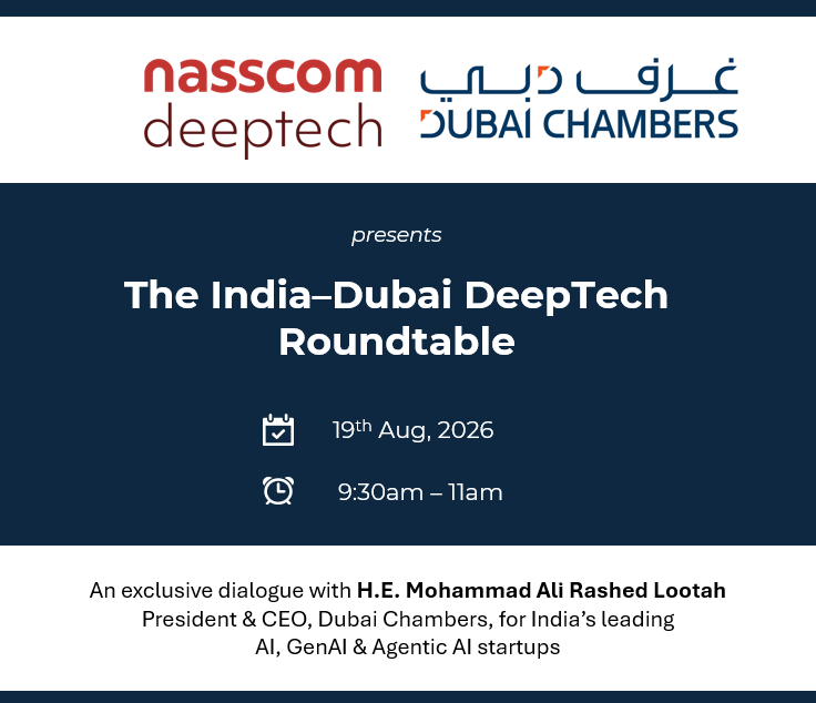 Table ronde sur le leadership en IA et DeepTech Inde–Dubaï | Nasscom Chambres de Dubaï