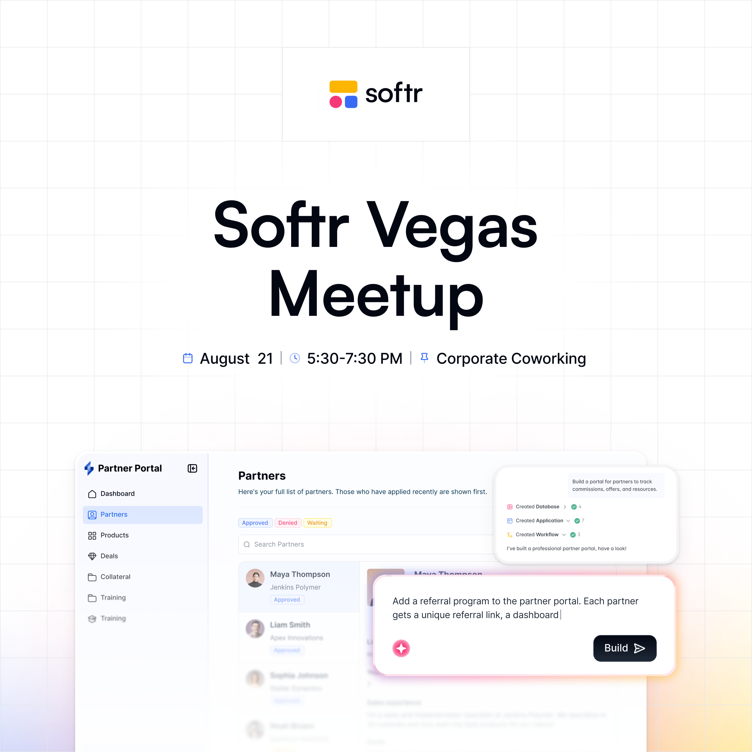 Softr Vegas : Soirée de construction et rencontre