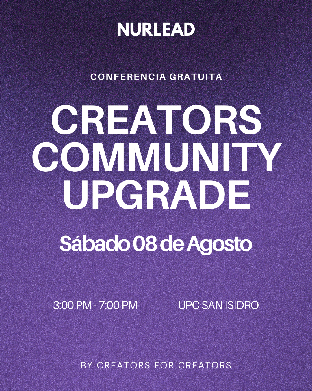 Creators Community Upgrade 2026 - Conference