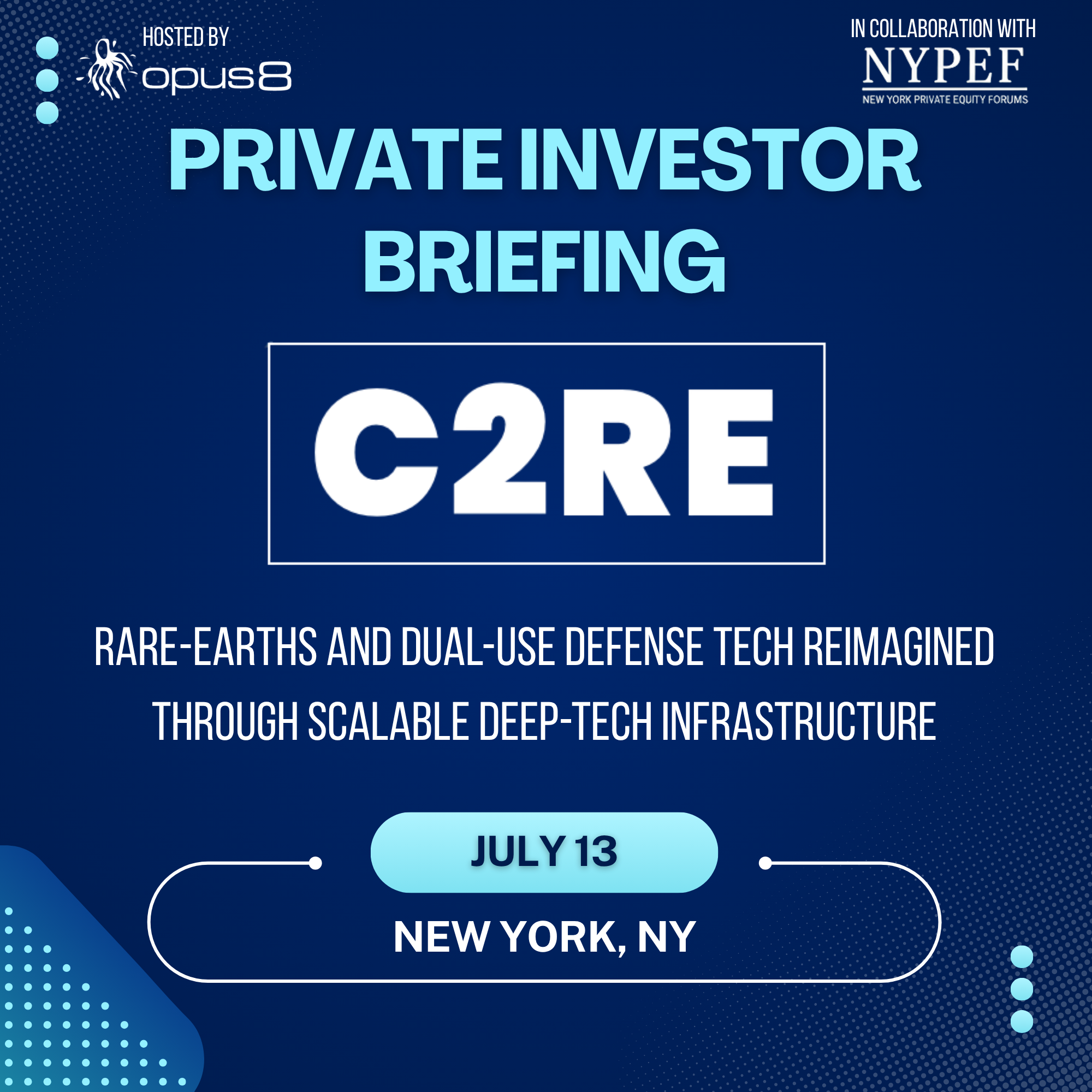 Cover art for #C2RE Private Investor Briefing - NYC — Tony's Di Napoli