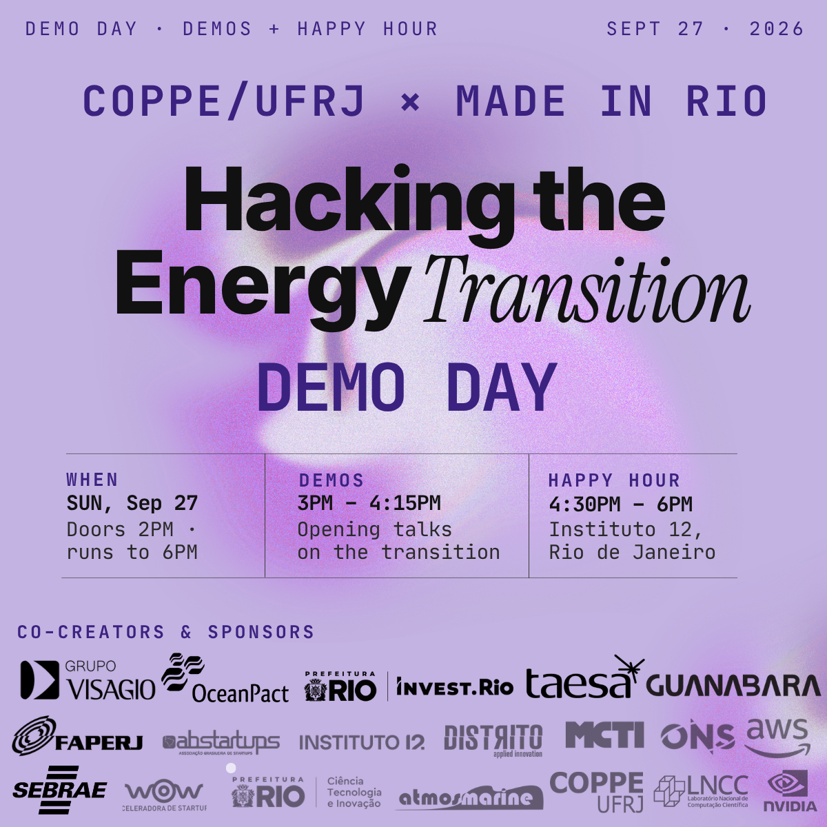 COPPE & Made in Rio Hackathon: Demo Day