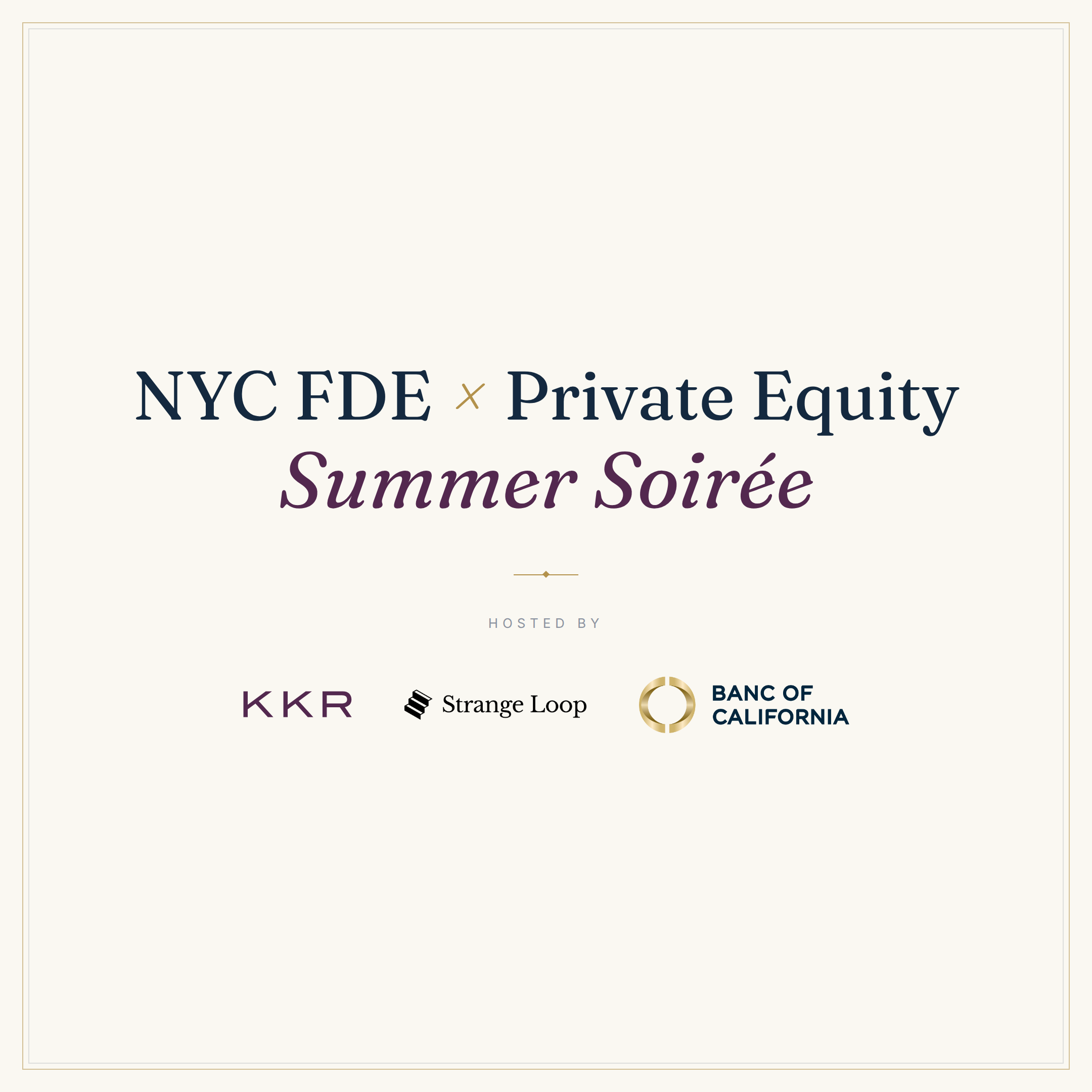 NYC FDE x Private Equity Summer Soirée