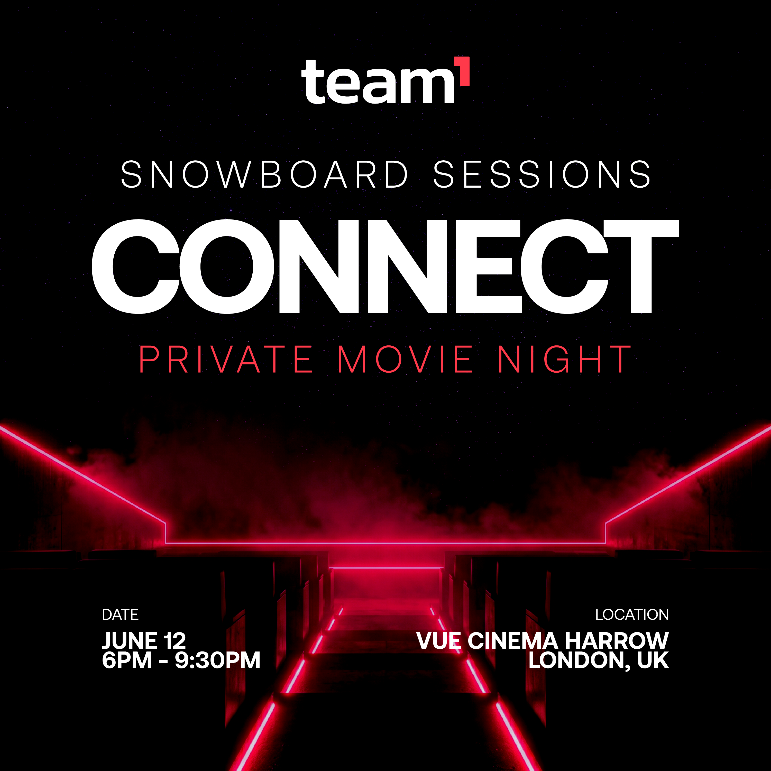 Snowboard Sessions: Team1 Connect & Private Movie Night
