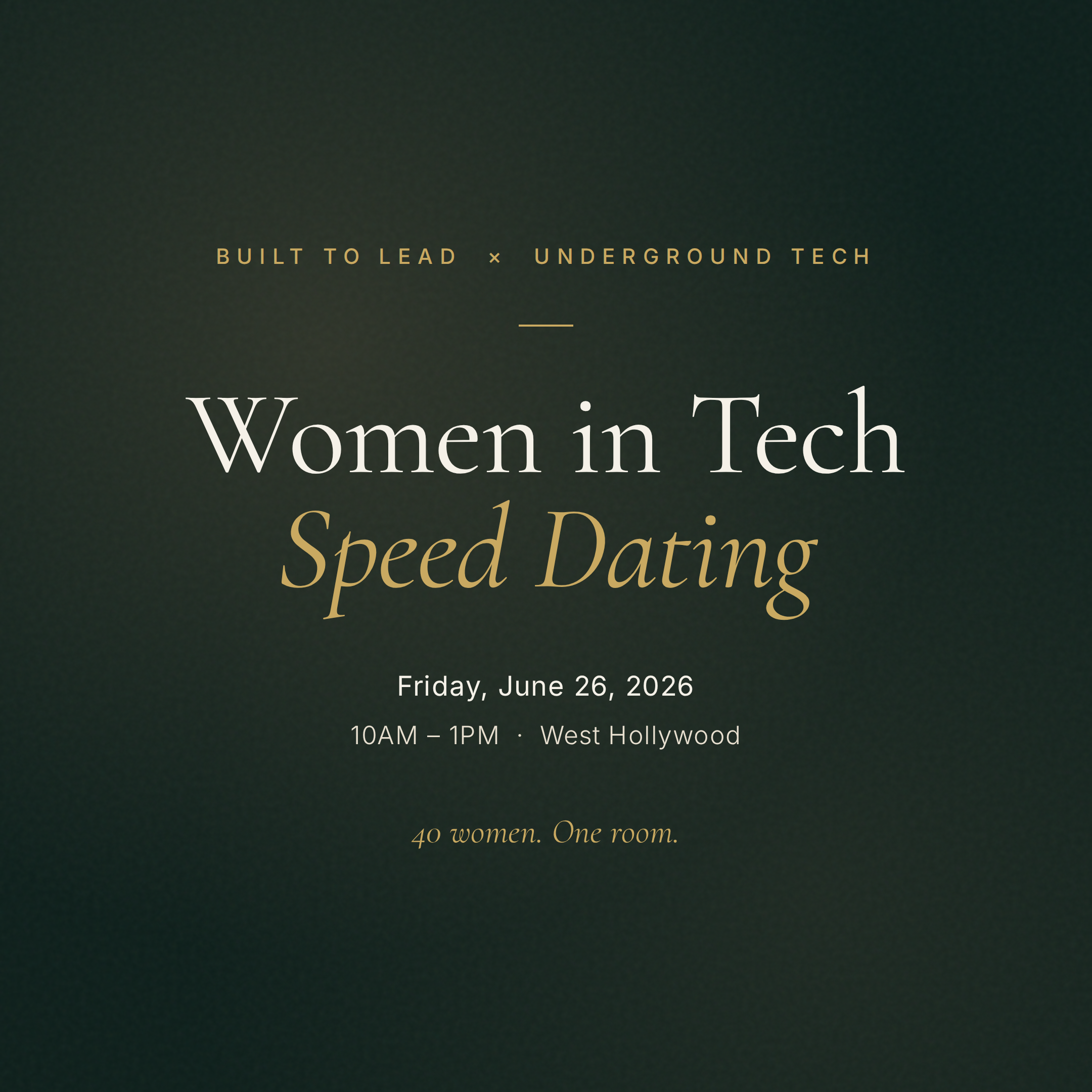 Women in Tech: Co-Founder Speed Dating