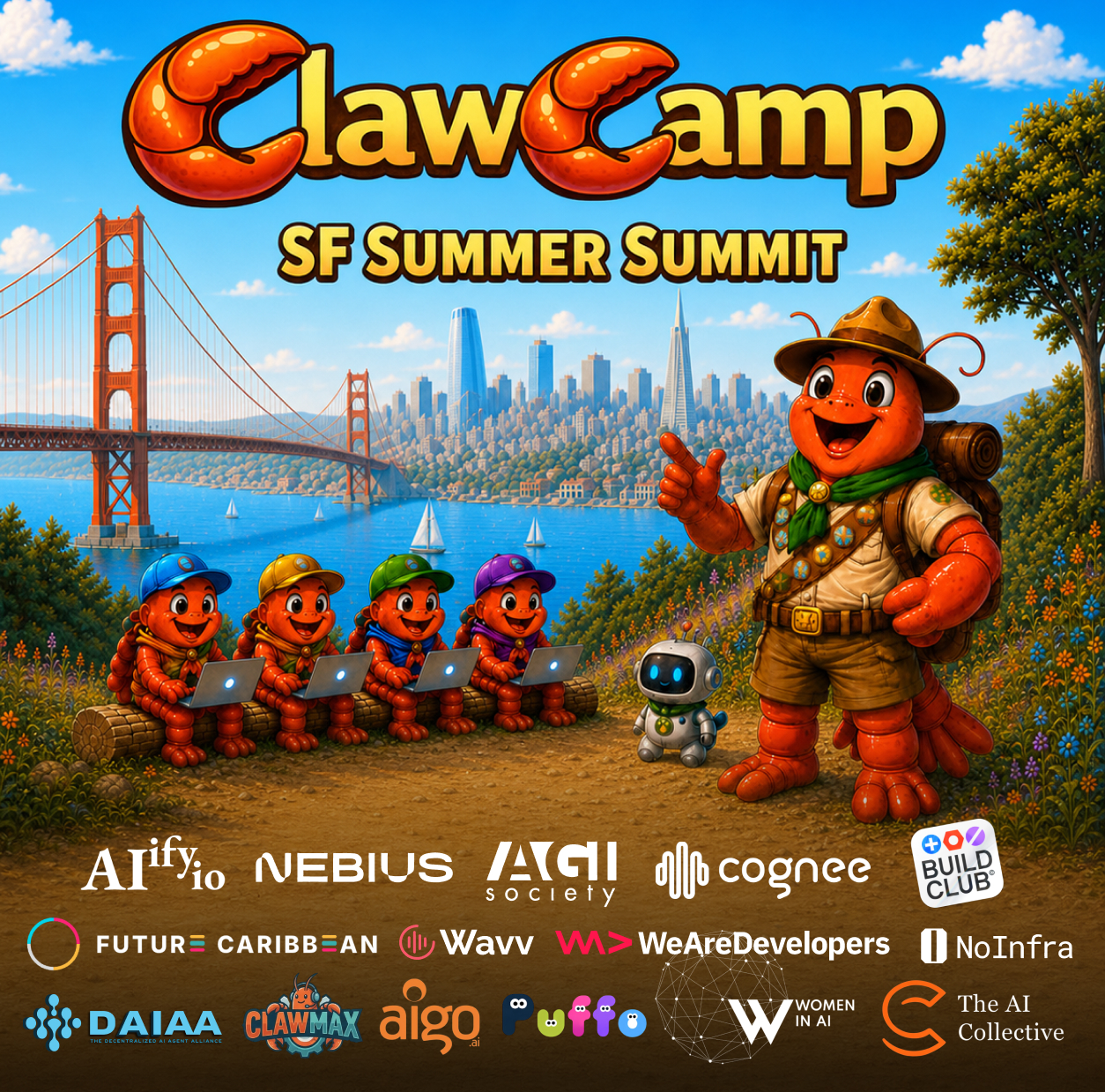 🦞 ClawCamp SF Summer Summit 🦞