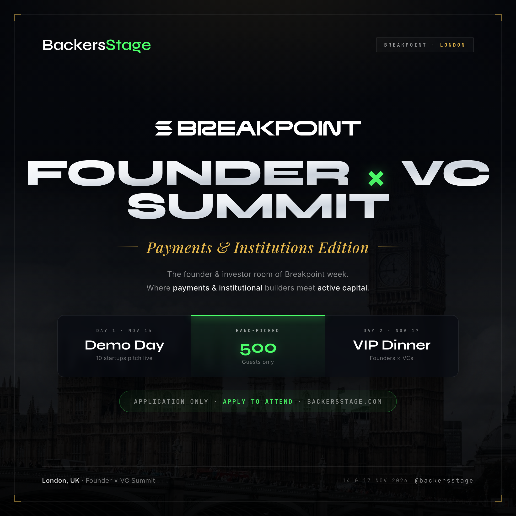 Founder x VC Summit | Demo Day | Breakpoint Week 🇬🇧