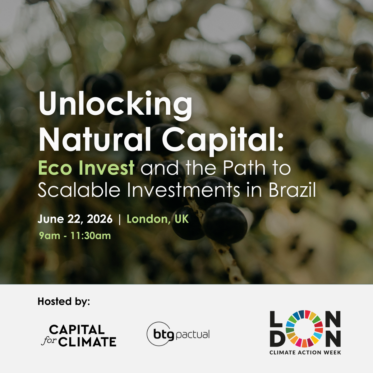 Cover art for #Unlocking Natural Capital: Eco Invest and the Path to Scalable Investments in Brazil — London, United Kingdom
