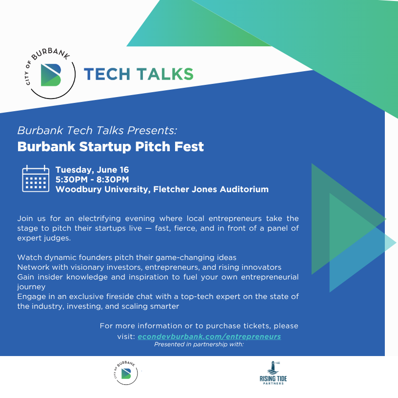 Burbank Tech Talks Presents: Burbank Startup Pitch Fest