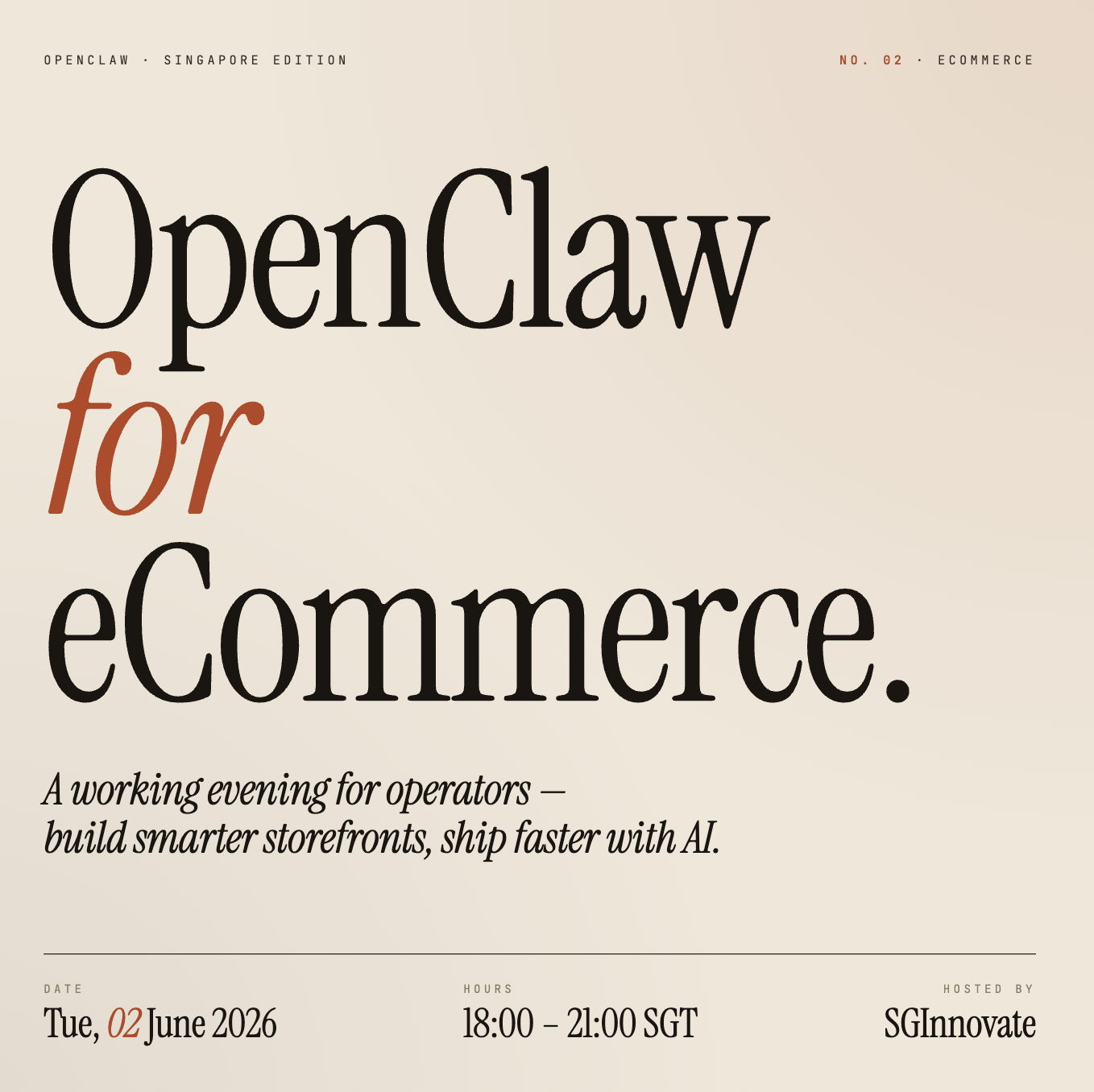 Cover art for #OpenClaw Singapore — eCommerce Edition — Singapore