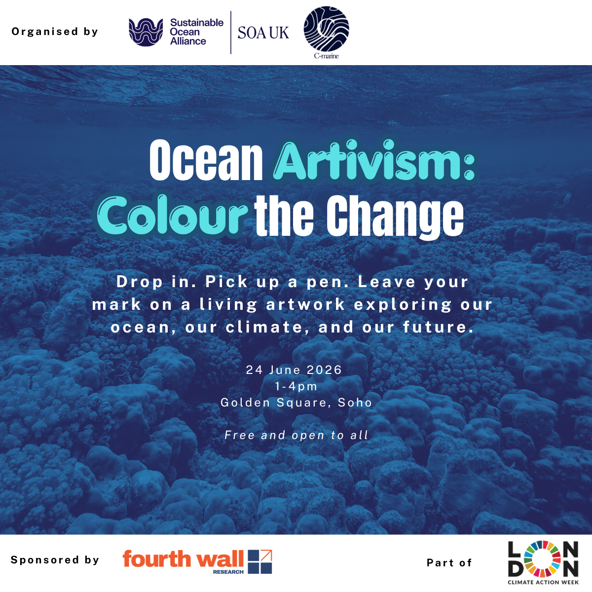 Cover art for #Ocean Artivism: Colour the Change — Golden Square Soho