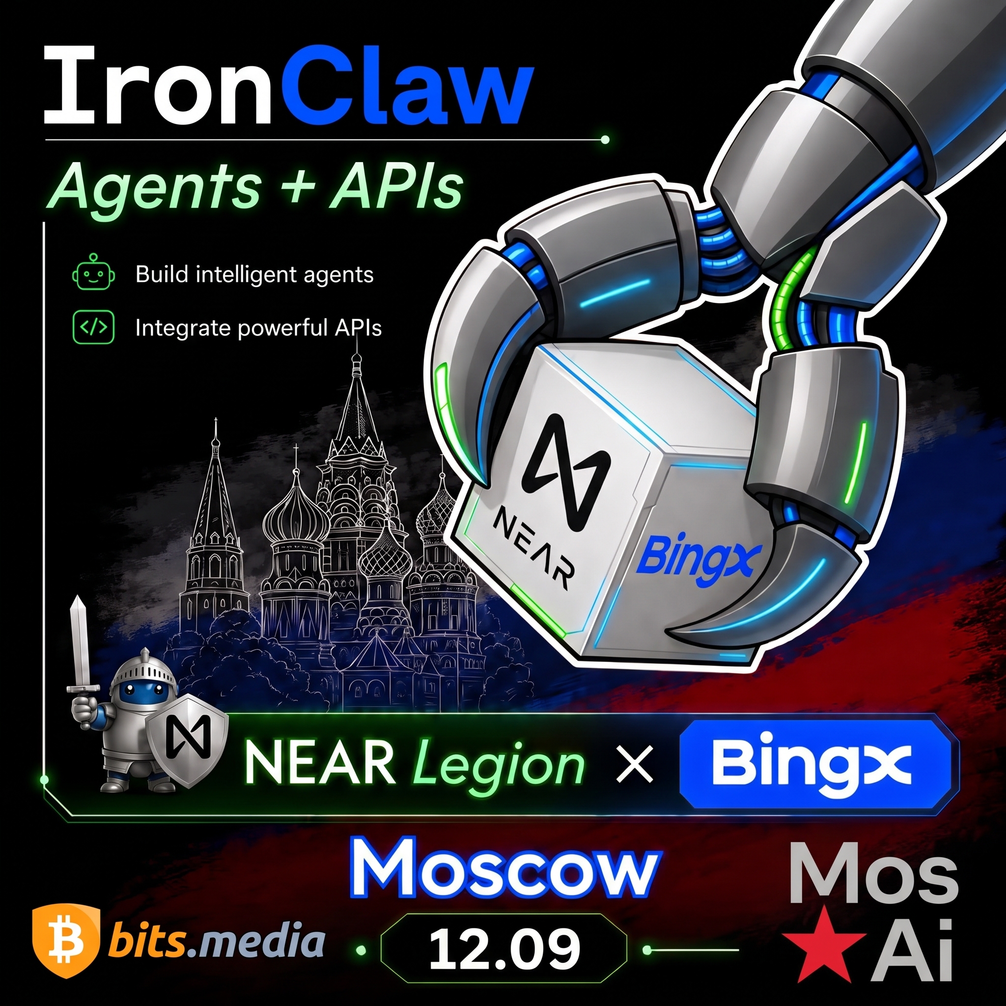 NEAR Legion Moscú: Agentes + APIs