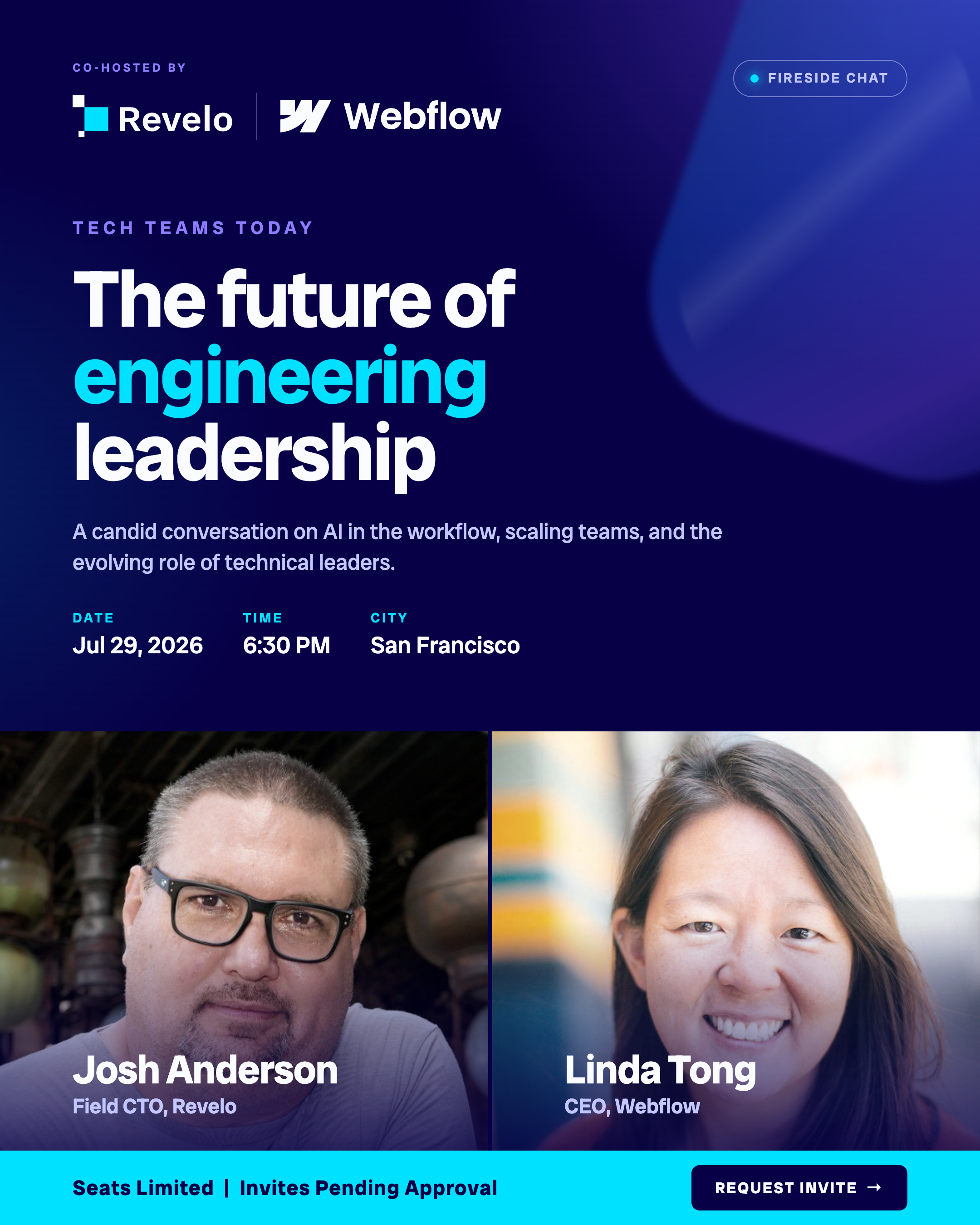 Tech Teams Today Fireside Chat with Webflow CEO, Linda Tong - San Francisco