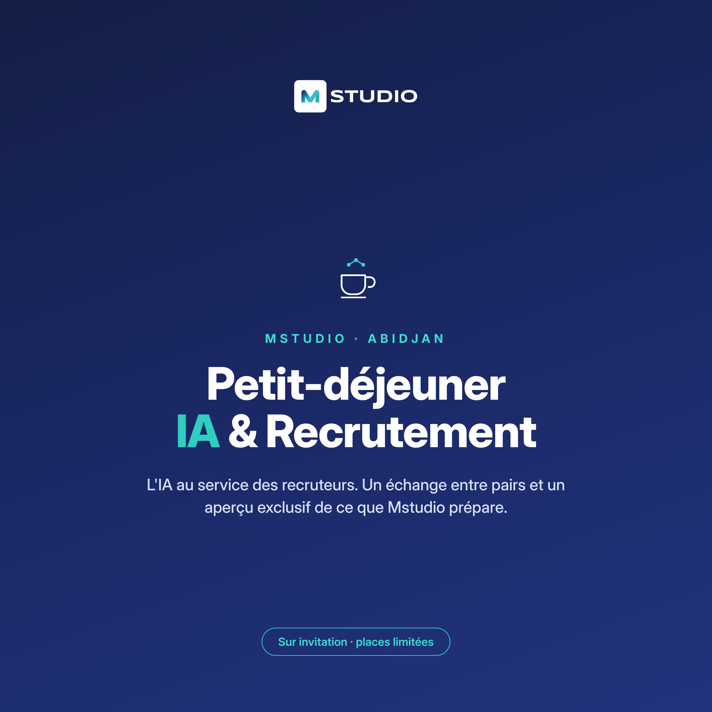 ☕ Petit-déjeuner IA & Recrutement — by Mstudio
