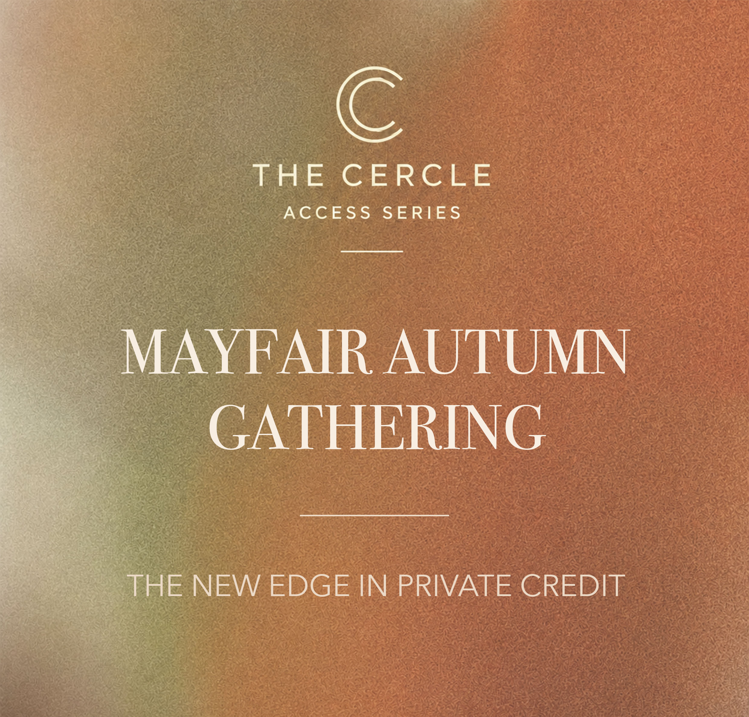 The Cercle, Autumn Reception | The New Edge in Private Credit