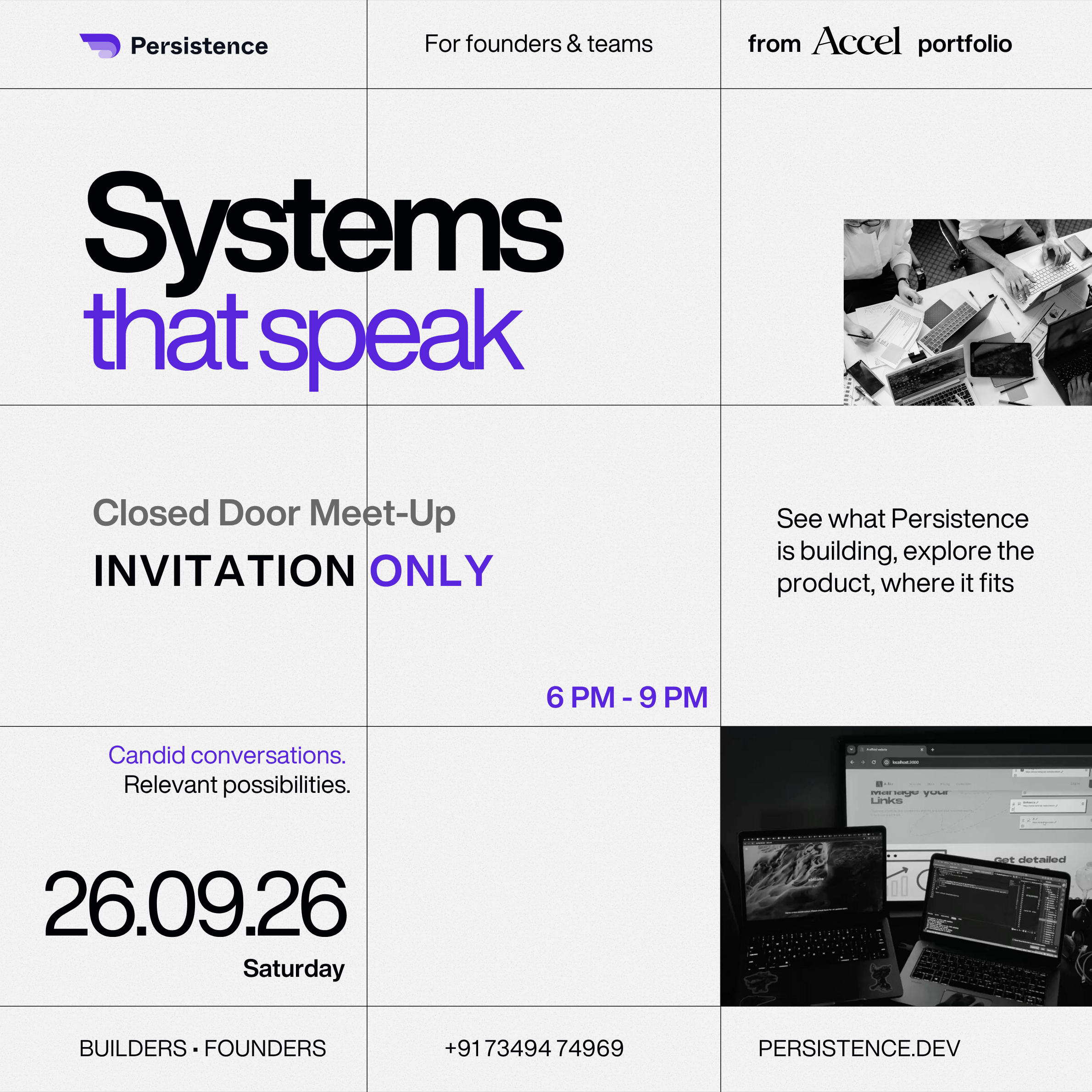 Systems that Speak: Closed Door Accel Portfolio Meet-up