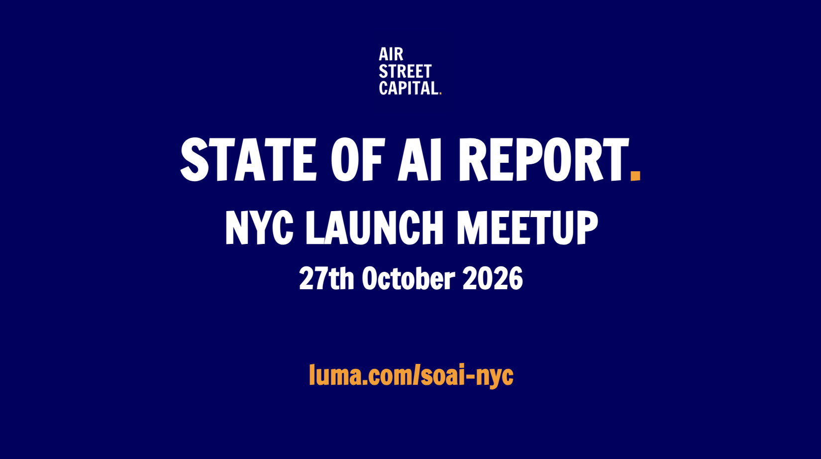 State of AI 2026 - NYC launch event