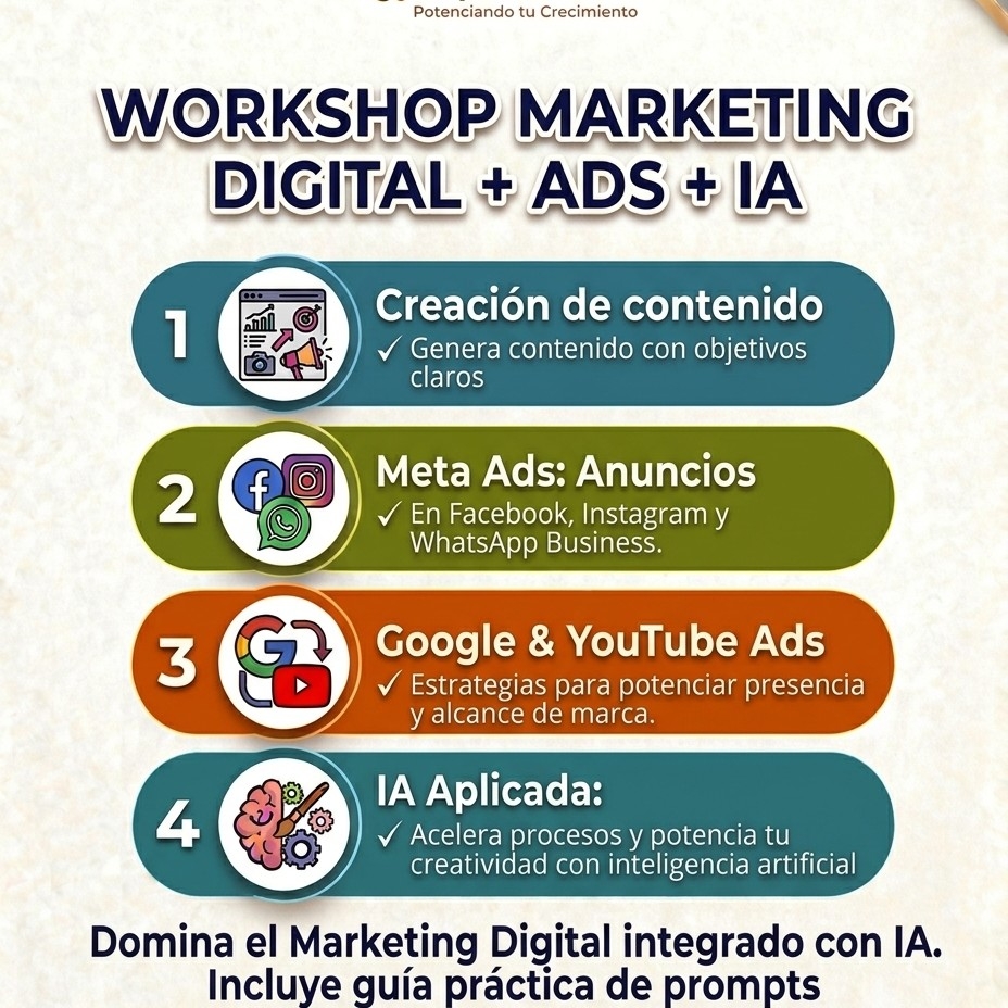 Marketing Digital + Anuncios Meta - Google - YouTube + IA Aplicada