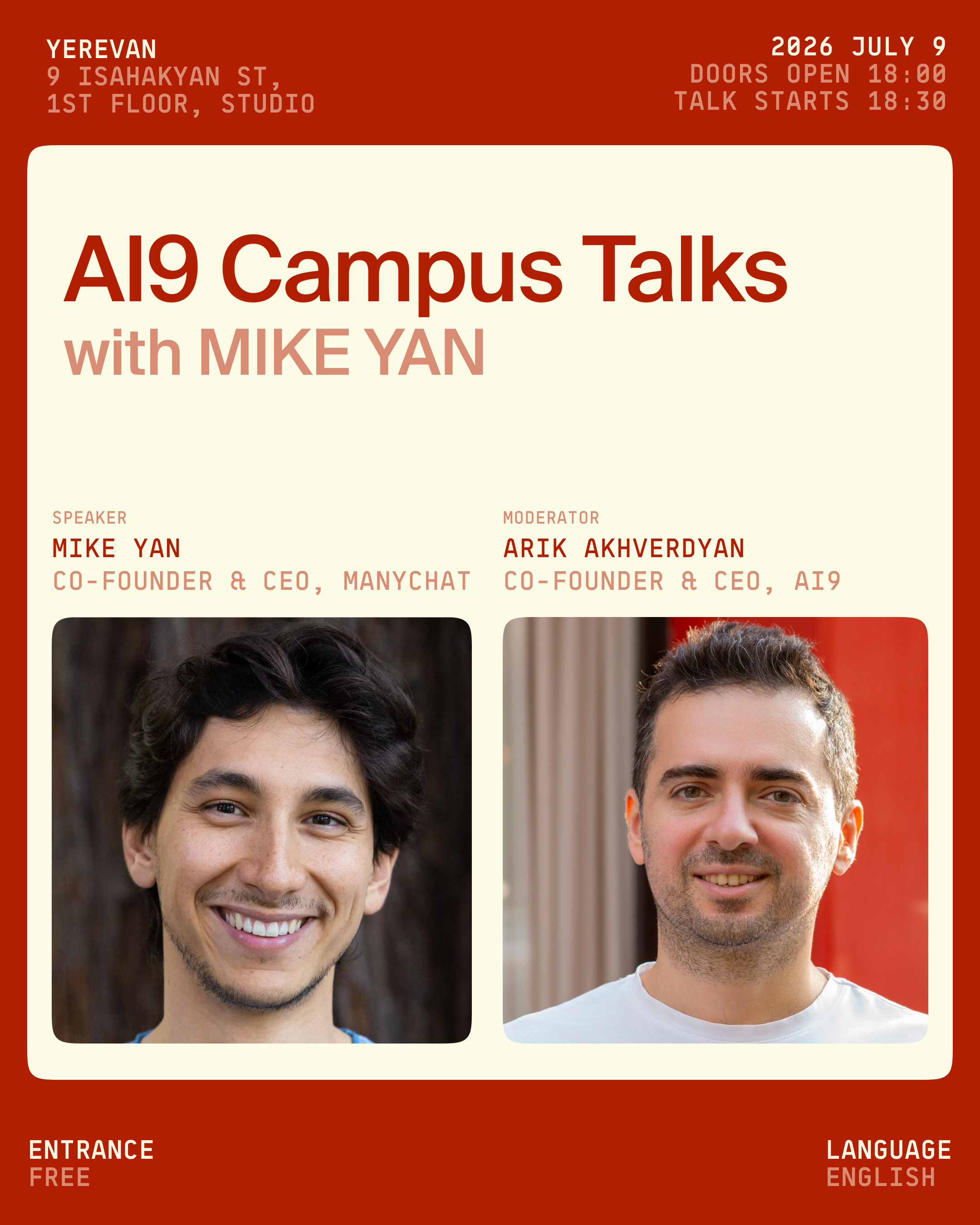 AI9 Campus Talks with Mike Yan