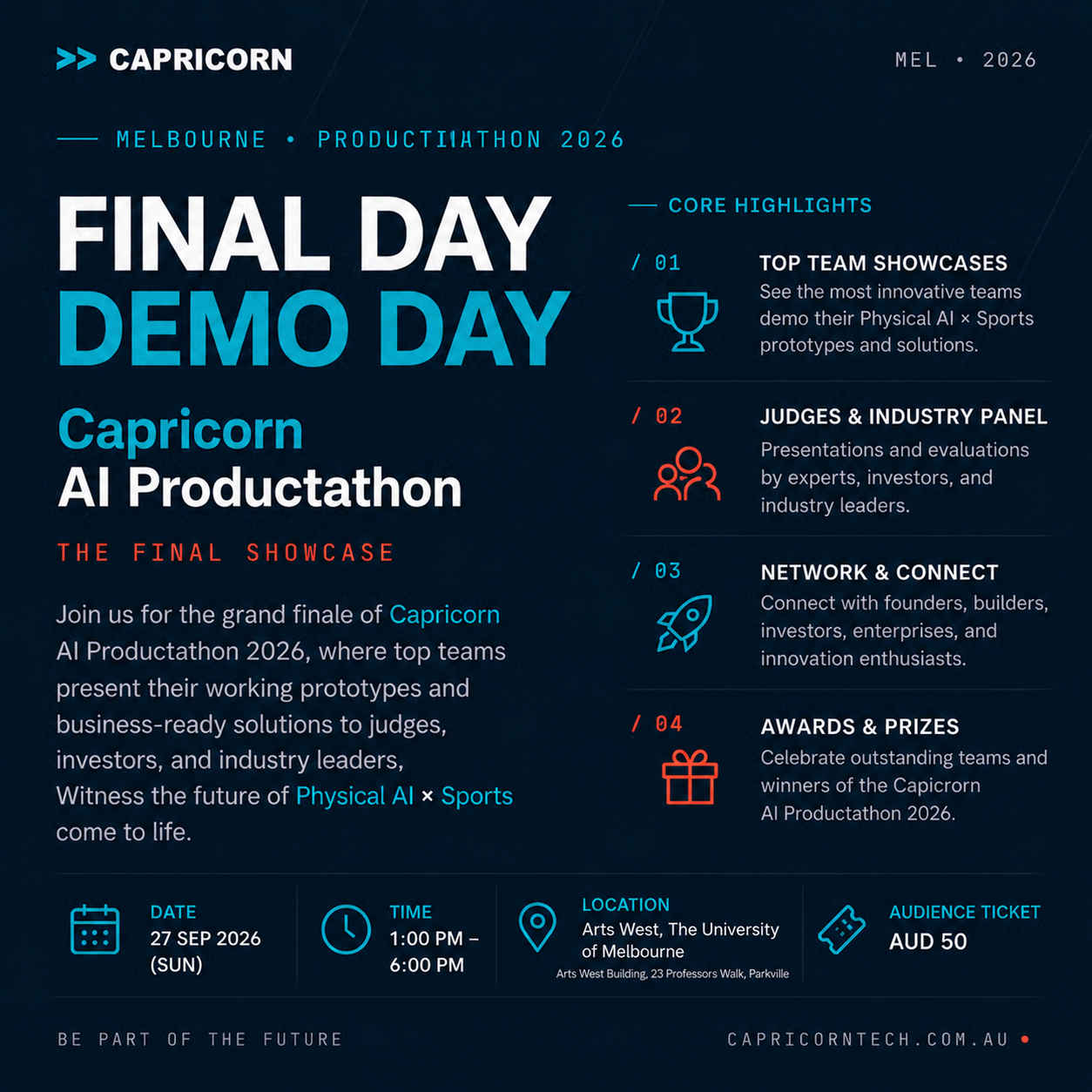 Capricorn AI Productathon 2026 | Final Demo Day
