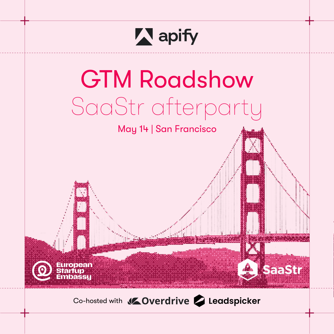 Apify GTM Roadshow: SaaStr Rooftop Afterparty