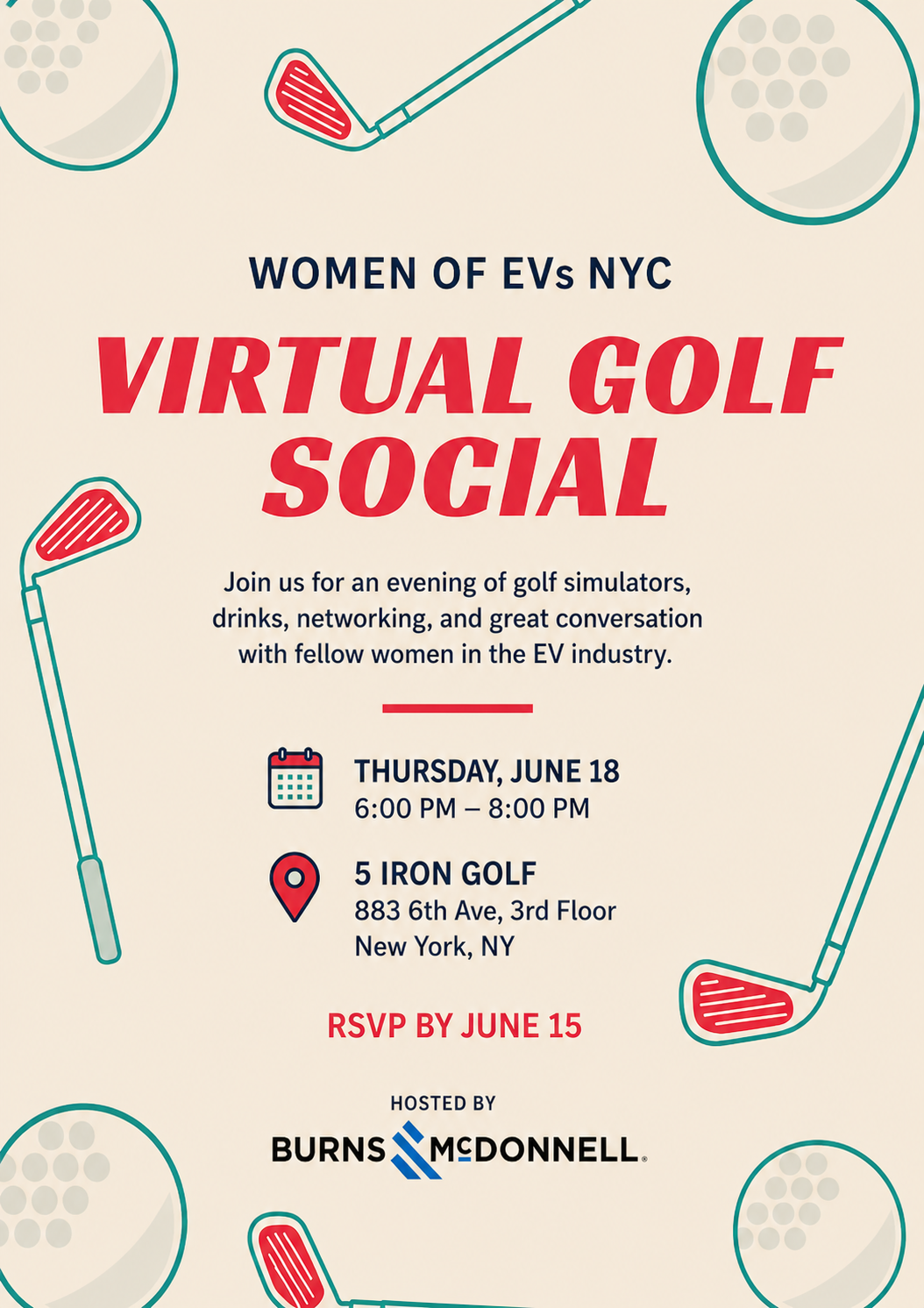 Cover art for #WEV Golf Simulator Social — 883 6th Ave