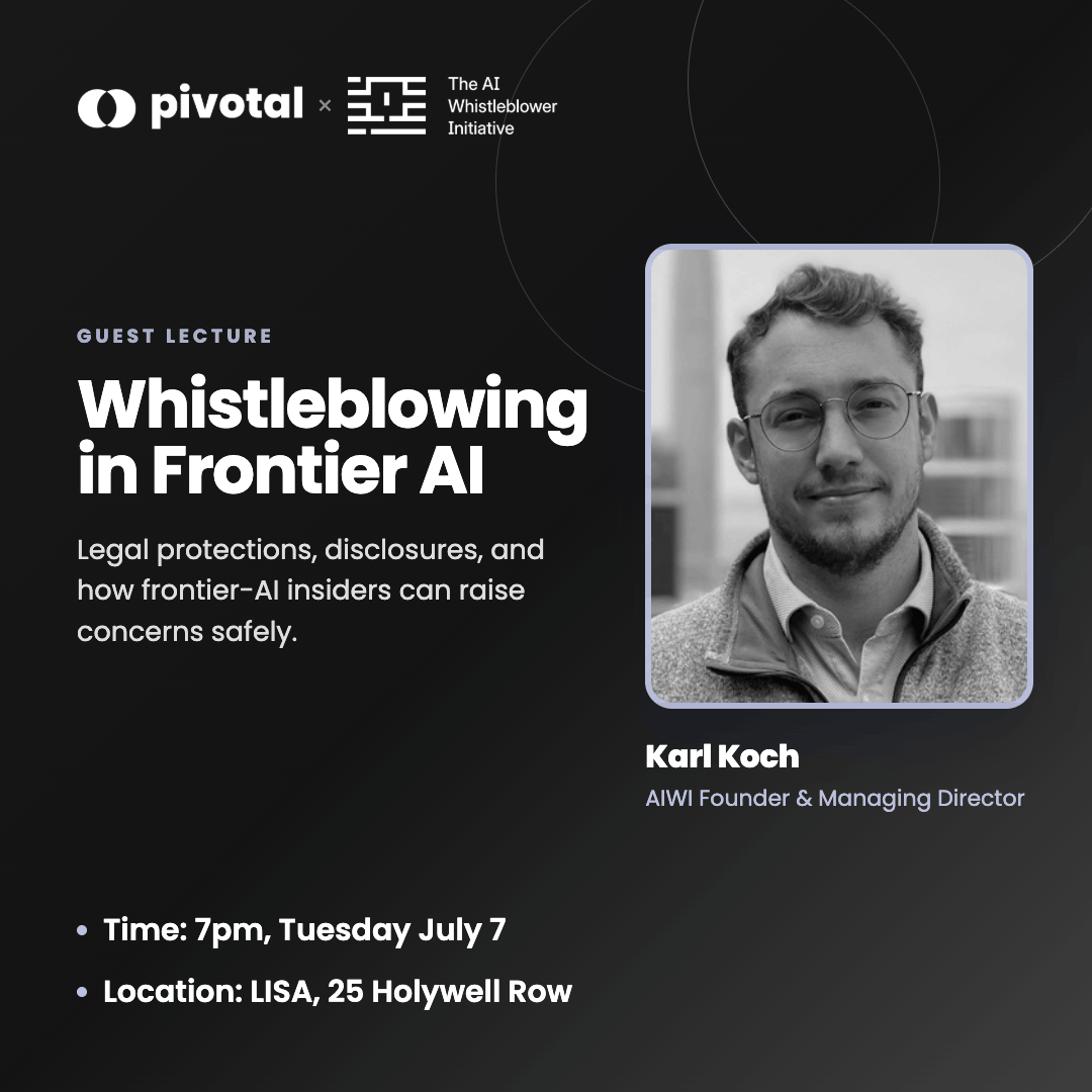 PIVOTAL X AIWI - Whistleblowing in Frontier AI