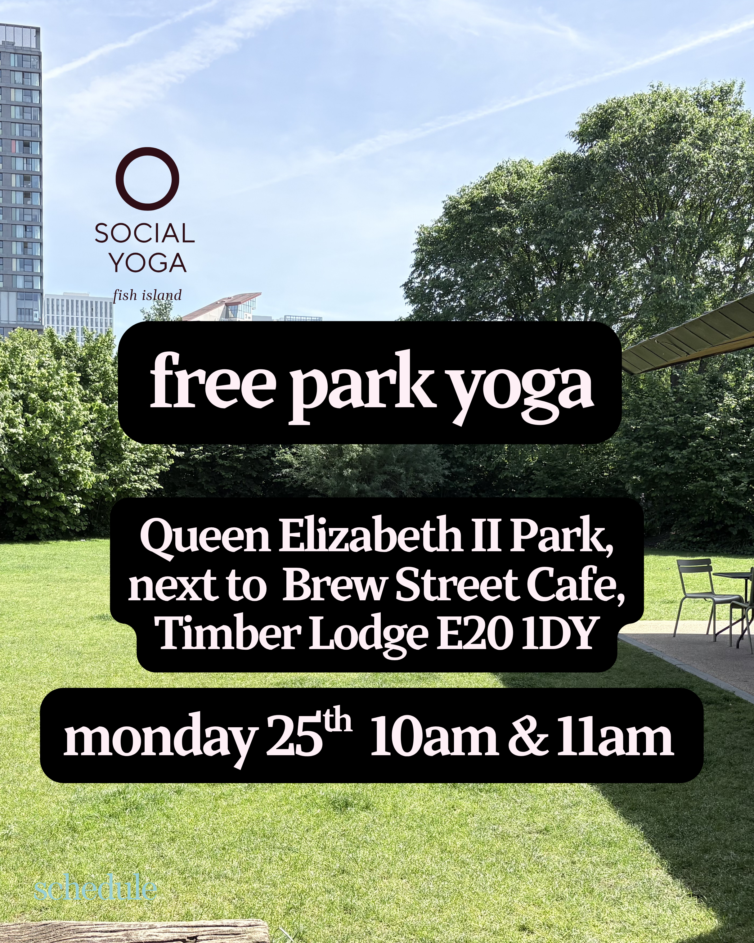 Free Park Yoga, Stratford E20