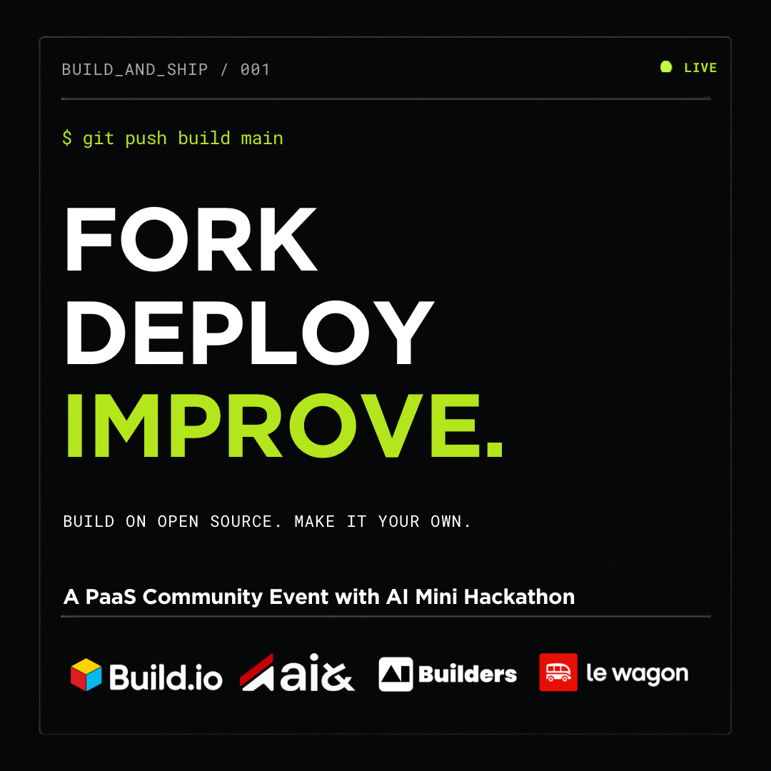 Build and Ship: A PaaS Community Event