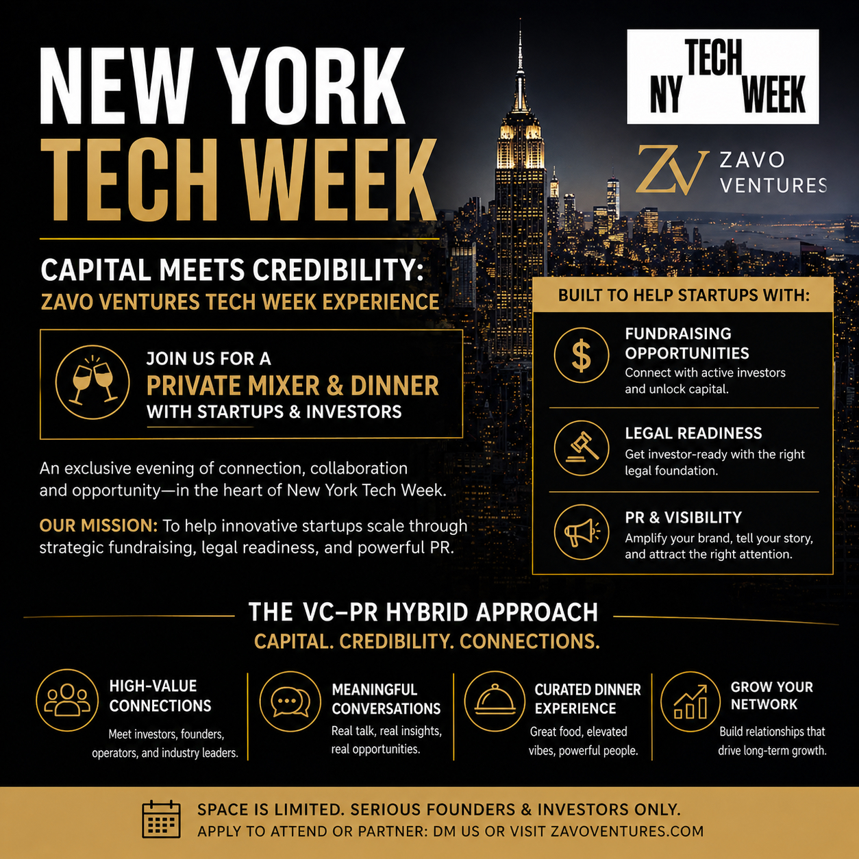 Cover art for #ZavoVentures: Bridging Startup Founders and Investors- Mixer & Dinner — 3 West Club