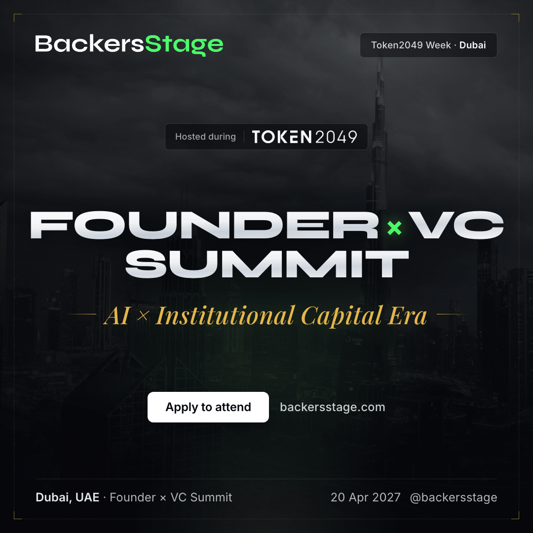 Founder x VC Summit | Demo Day | TOKEN2049 Week 🇦🇪