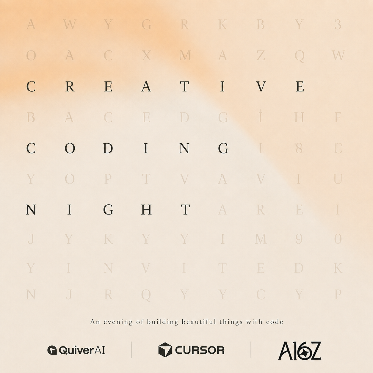 Creative Coding Night - Presented by a16z, QuiverAI, Cursor