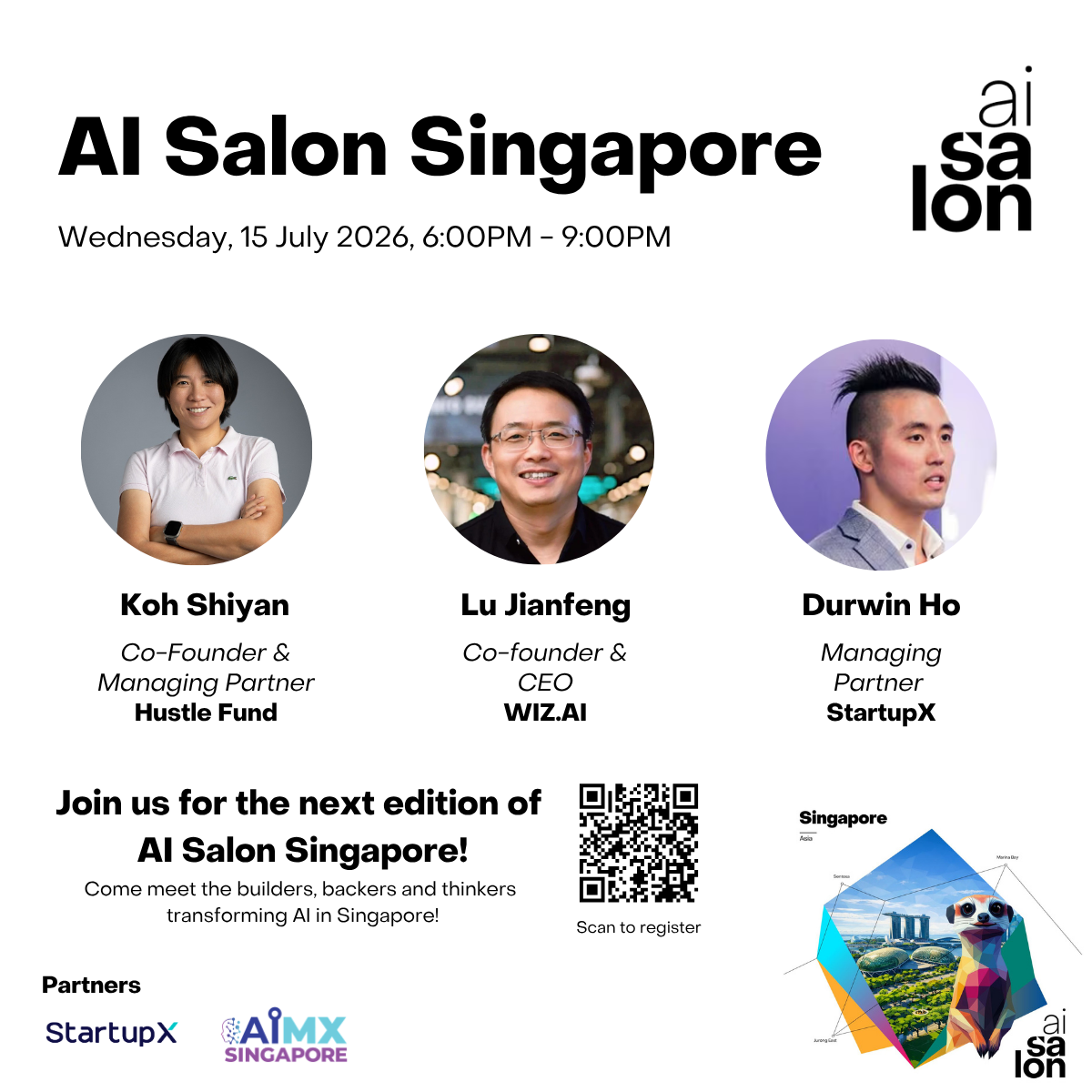 Cover art for #AI Salon Singapore (15 July 2026) — Singapore