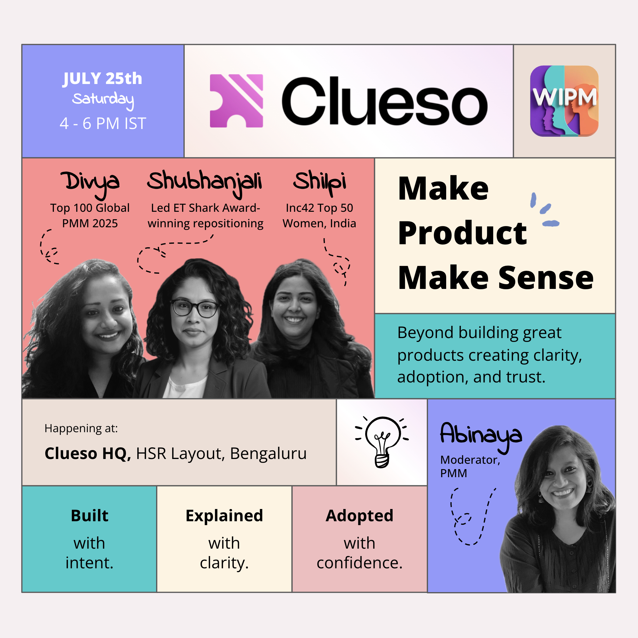 WIPM × Clueso | Make Product Make Sense | Women-only