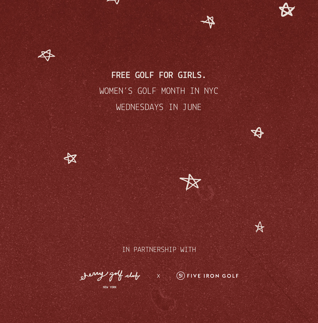 Cover art for #CHERRY GOLF CLUB X 5IRON FREE GOLF: WOMENS GOLF MONTH — Five Iron Golf