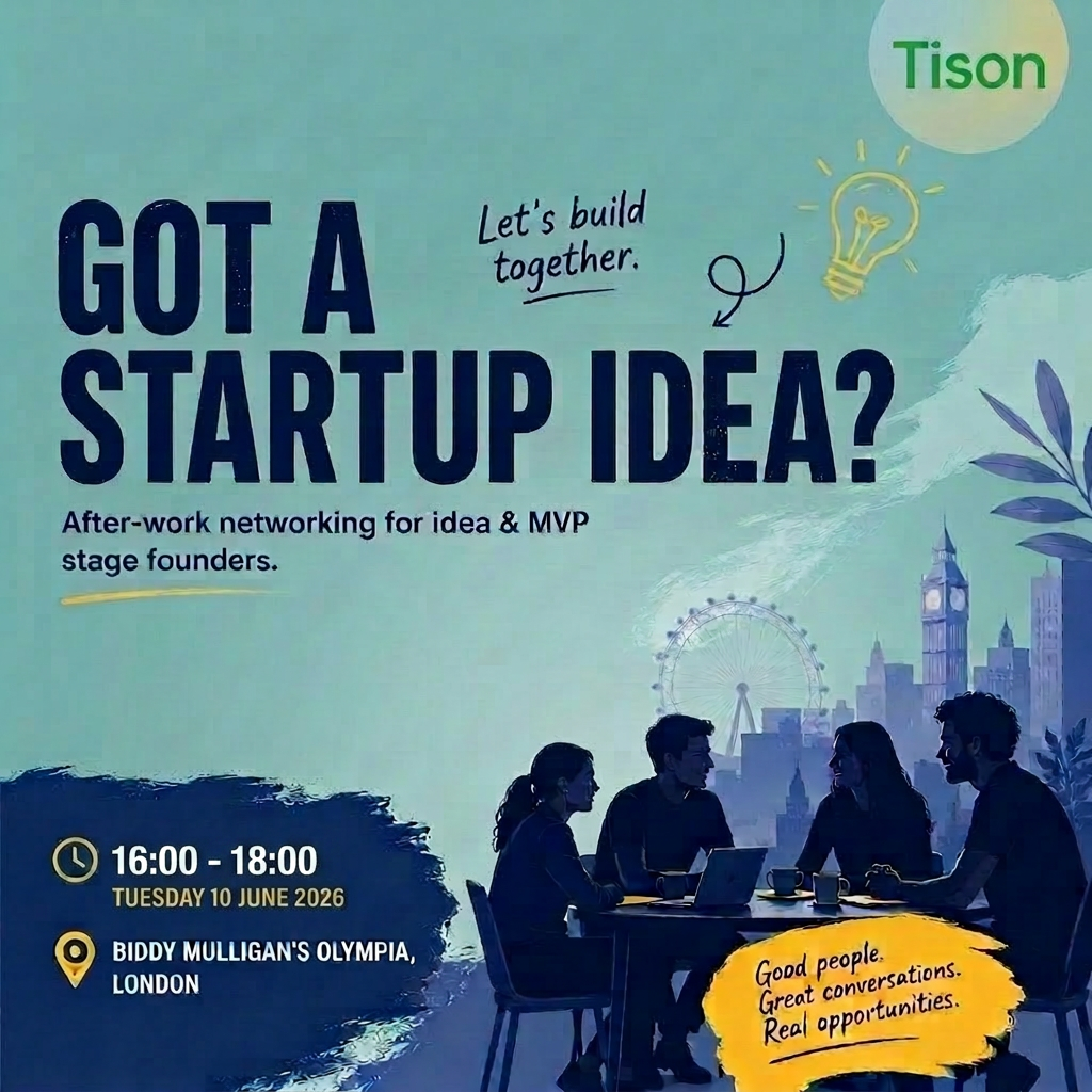 Cover art for #Non-technical idea & MVP stage founders networking after-work @London Tech Week — 43 Blythe Rd