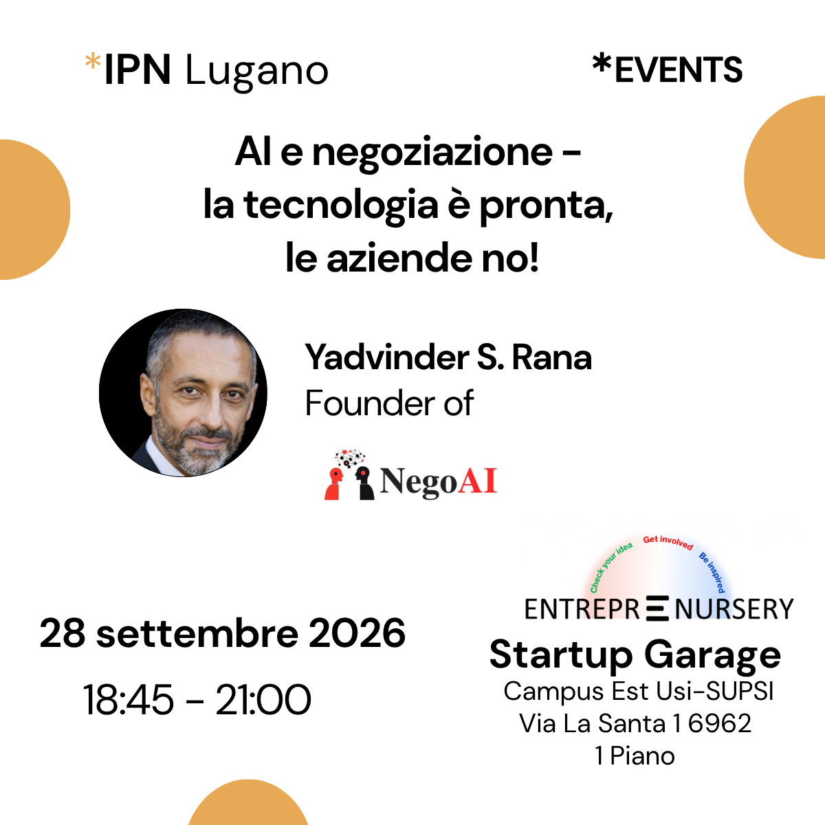 IPN Lugano - IA y Negociación: ¡La tecnología está lista, las empresas no!