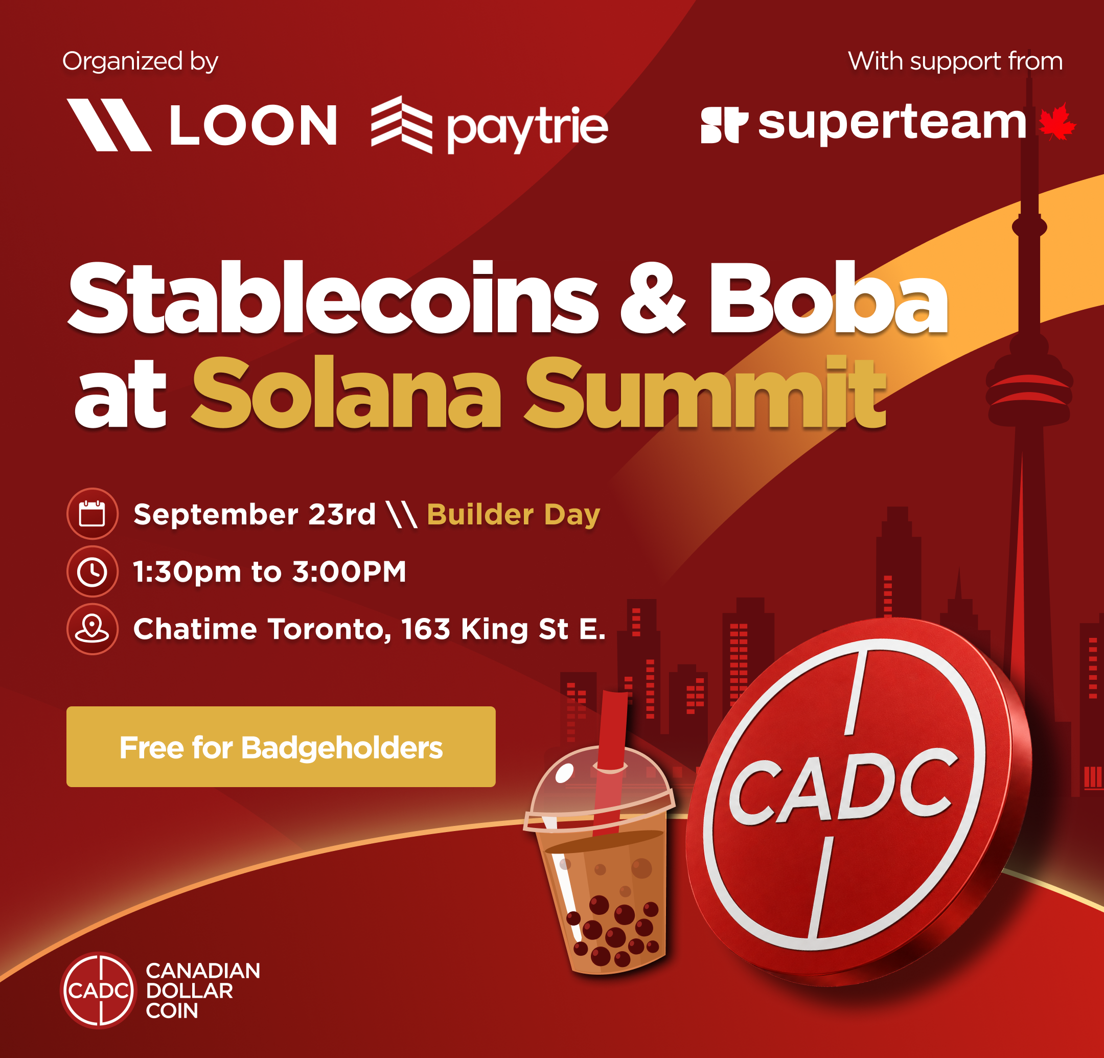 Stablecoins & Boba | Day 1 - Builder Day at Solana Summit Canada