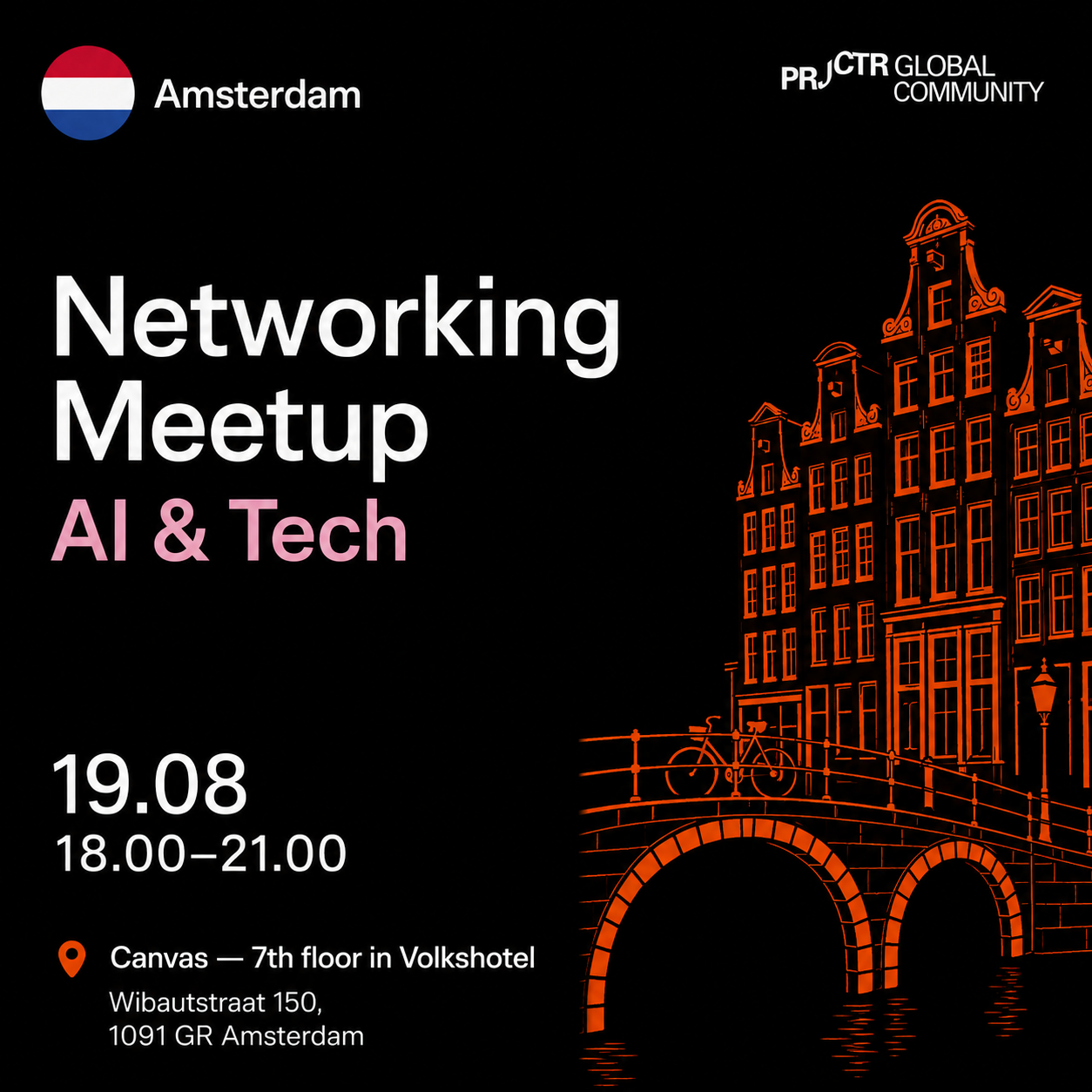Amsterdam. Première rencontre de réseautage : IA et technologie