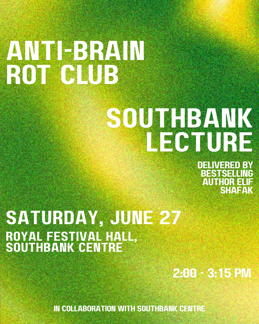 Cover art for #ABRC SOUTHBANK LECTURE BY ELIF SHAFAK — Royal Festival Hall