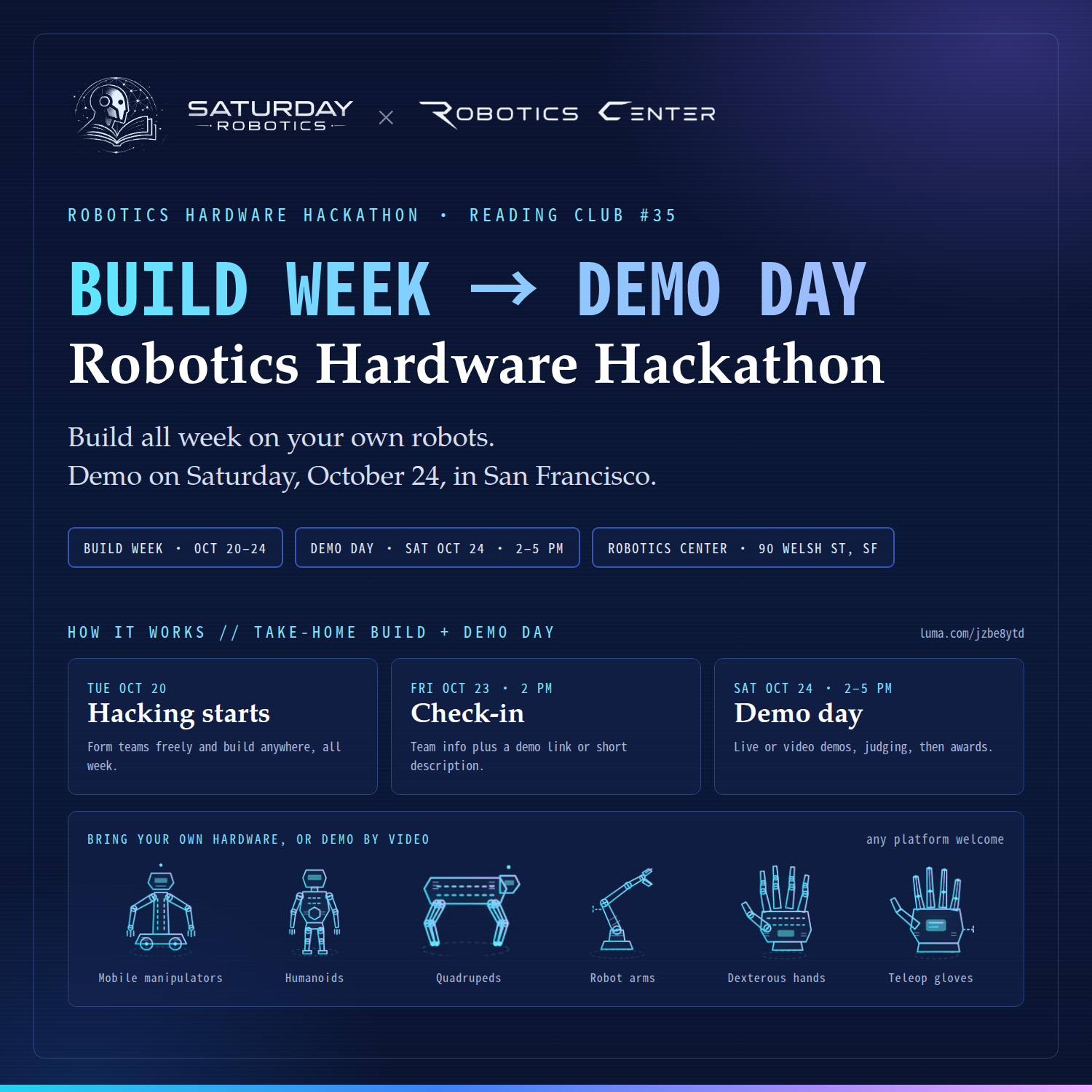Robotics Hardware Hackathon Demo Day: Junfan Labs × Abaka AI. Mountain View 10/24 | Junfan Labs #35