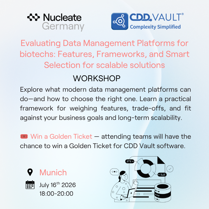 Workshop - Evaluating Data Management Platforms for biotechs: Features, Frameworks, and Smart Selection for scalable solutions
